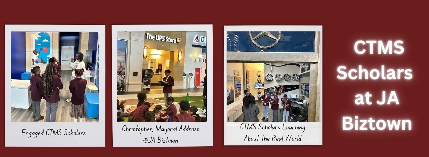 Photos of students at JA Biztown